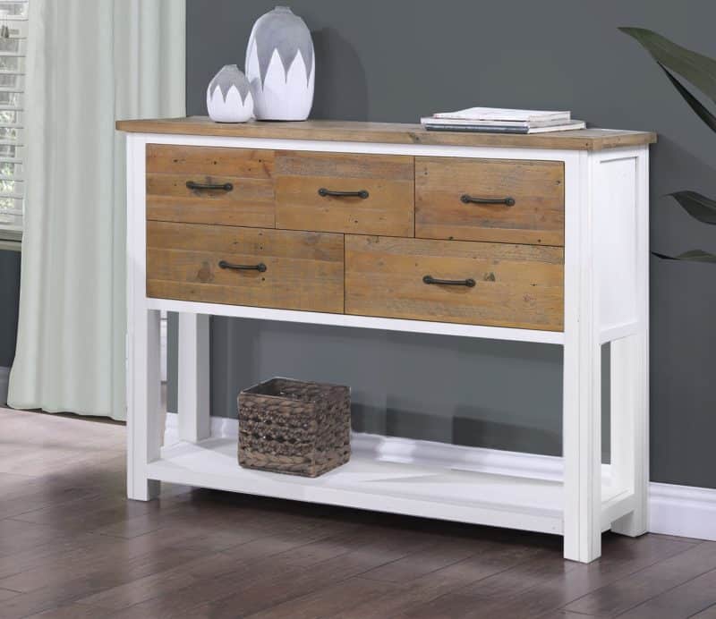 Baumhaus Splash of White Sideboard Console Table