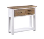 Baumhaus Splash of White Small Console Table The Home and Office Stores 5