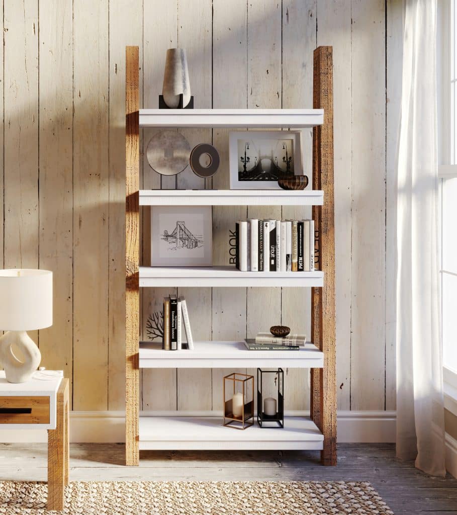 Baumhaus Trinity Reclaimed Large Bookcase Open