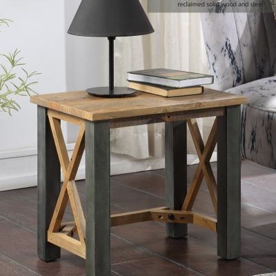 Baumhaus Urban Elegance Reclaimed Open Front Side Lamp Table