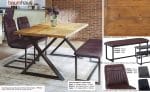 Baumhaus Urban Elegance Reclaimed Small Diagonal Leg Dining Table 95cm x 170cm The Home and Office Stores