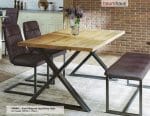 Baumhaus Urban Elegance Reclaimed Small Diagonal Leg Dining Table 95cm x 170cm