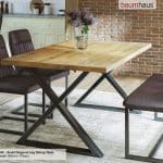 Baumhaus Urban Elegance Reclaimed Small Diagonal Leg Dining Table 95cm x 170cm