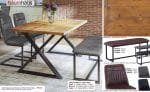 Baumhaus Urban Elegance Reclaimed Small Diagonal Leg Dining Table 95cm x 170cm The Home and Office Stores