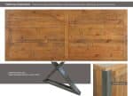 Baumhaus Urban Elegance Reclaimed Table Large Diagonal Leg Dining Table 95cm x 230cm The Home and Office Stores