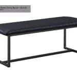 Baumhaus Vintage Styled Black PU Leather Dining Bench