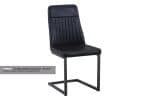 Baumhaus Vintage Styled Black PU Leather Dining Chair Pack Of Two