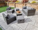 Signature Weave Chelsea modular grey garden sofa set