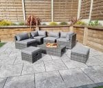 Signature Weave Chelsea Modular Grey Garden Sofa Set The Home and Office Stores