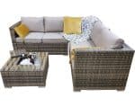 Signature Weave Georgia Brown Corner Sofa Ice Bucket Coffee Table Set The Home and Office Stores