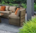 Signature Weave Juliet Half Moon Brown Garden Sofa Set The Home and Office Stores