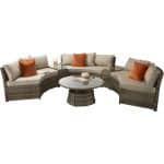 Signature Weave Juliet Half Moon Brown Garden Sofa Set The Home and Office Stores