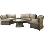 Signature Weave Juliet Half Moon Brown Garden Sofa Set The Home and Office Stores