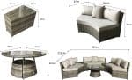 Signature Weave Juliet Half Moon Brown Garden Sofa Set The Home and Office Stores