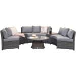 Signature Weave Juliet Half Moon Grey Garden Sofa Set The Home and Office Stores