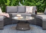 Signature Weave Juliet Half Moon Grey Garden Sofa Set The Home and Office Stores