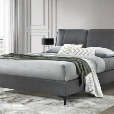 Flintshire Furniture Ashleigh grey fabric bed