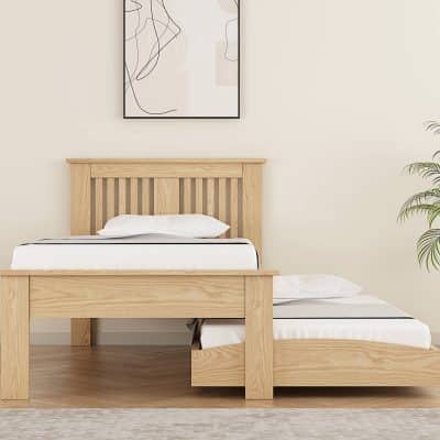 Flintshire Furniture Hendre guest bed Oak