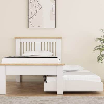 Flintshire Furniture Hendre guest bed white oak