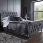 Flintshire Furniture Montana Titanium Fabric Sleigh Bed