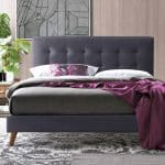 Time Living Novara Dark Grey Fabric Bed The Home and Office Stores 7