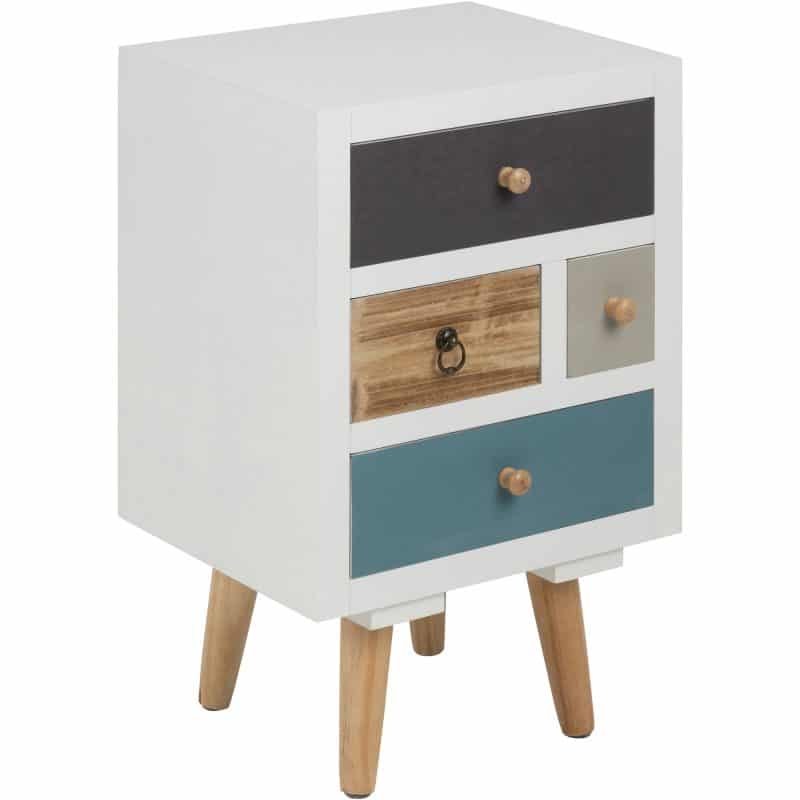 Furniture To Go Thais white shabby chic 4 drawer bedside