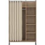 Furniture To Go Uppsala Open Mobile Oak Wardrobe The Home and Office Stores