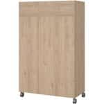 Furniture To Go Uppsala Open Mobile Oak Wardrobe The Home and Office Stores