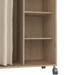 Furniture To Go Uppsala Open Mobile Oak Wardrobe The Home and Office Stores