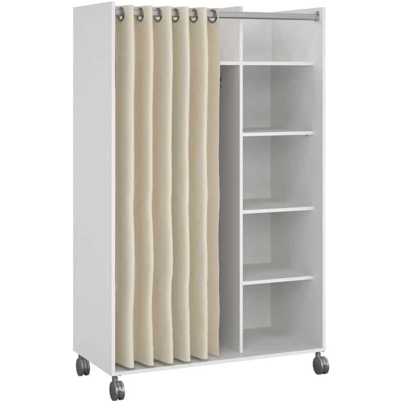 Furniture To Go Uppsala open mobile white wardrobe