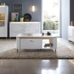 Furniture To Go Lazio White Coffee Table 1 Drawer The Home and Office Stores