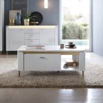 Furniture To Go Lazio White Coffee Table 1 Drawer The Home and Office Stores