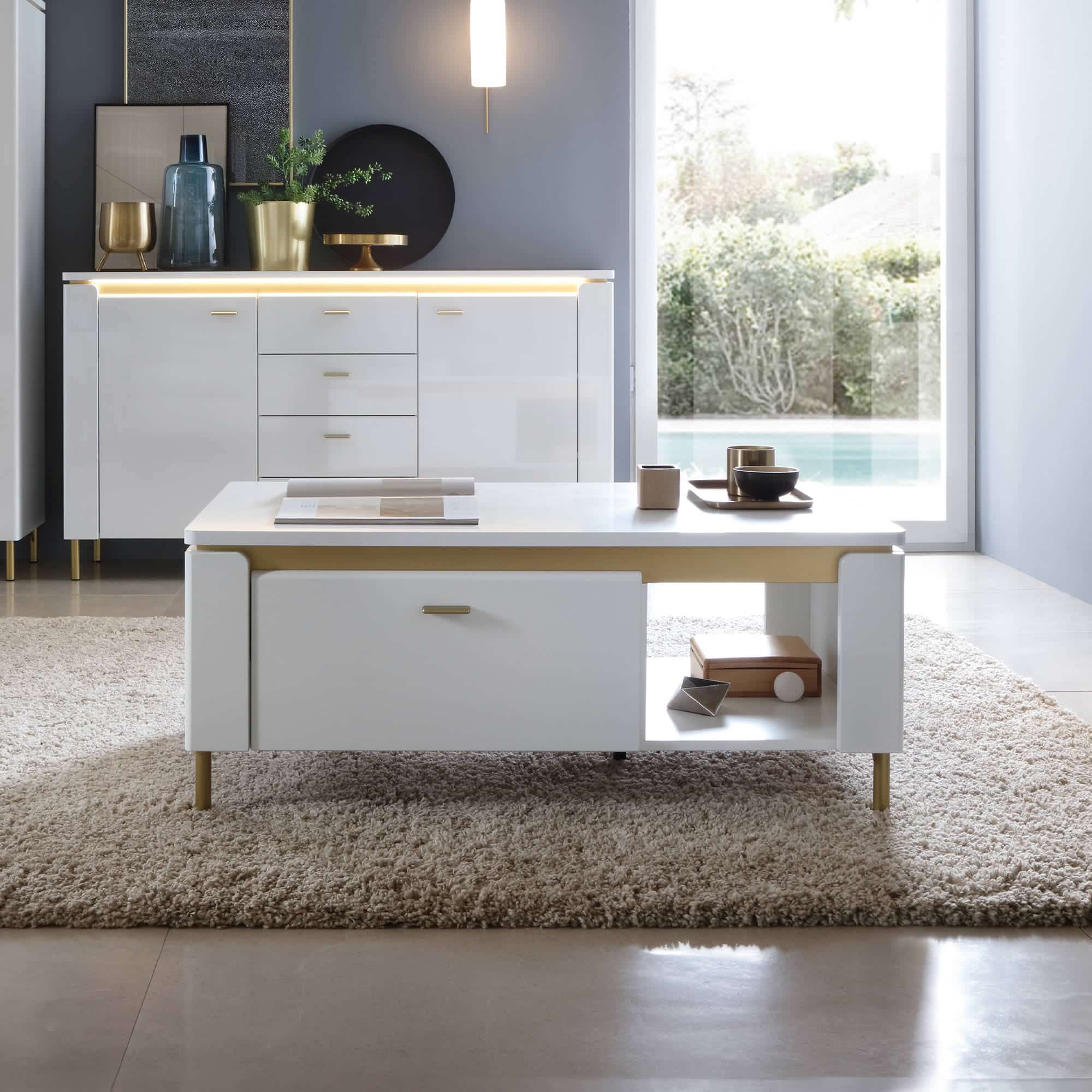 Reviewed: The Furniture To Go Lazio White Coffee Table with 1 Drawer