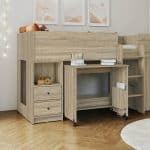 Flintshire Furniture Marley Oak Mid Sleeper Bed The Home and Office Stores