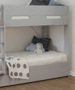 Flintshire Furniture Billie Grey Bunk Bed with Trundle Bed Drawer