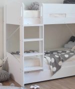 Flintshire Furniture Billie White Bunk Bed with Trundle Bed Drawer