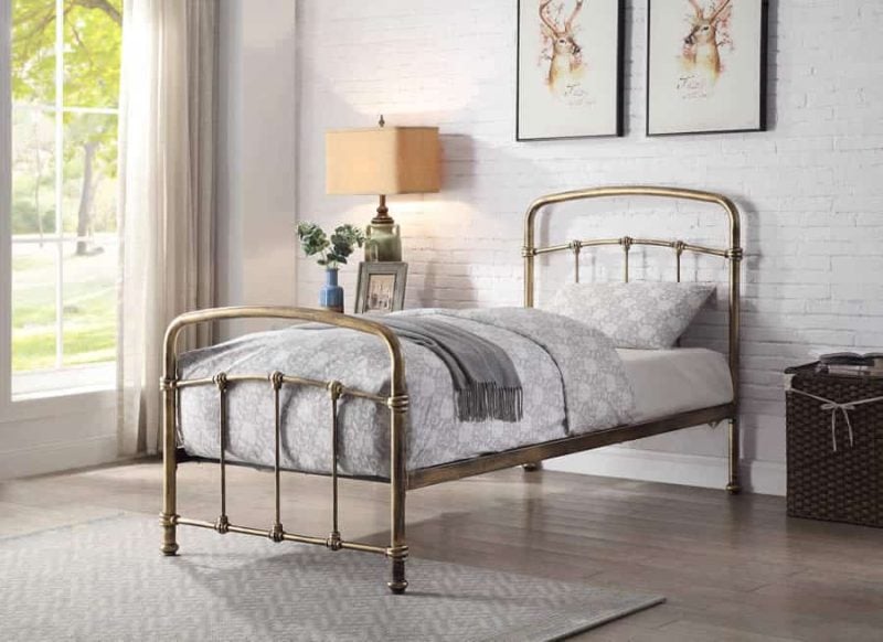 Flintshire Furniture Mostyn Antique Bronze Metal Bed