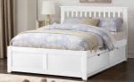 Flintshire Furniture Pentre Hardwood White Fixed Drawer Bed Frame