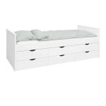 Furniture To Go Alba Single bed with 6 Drawers White