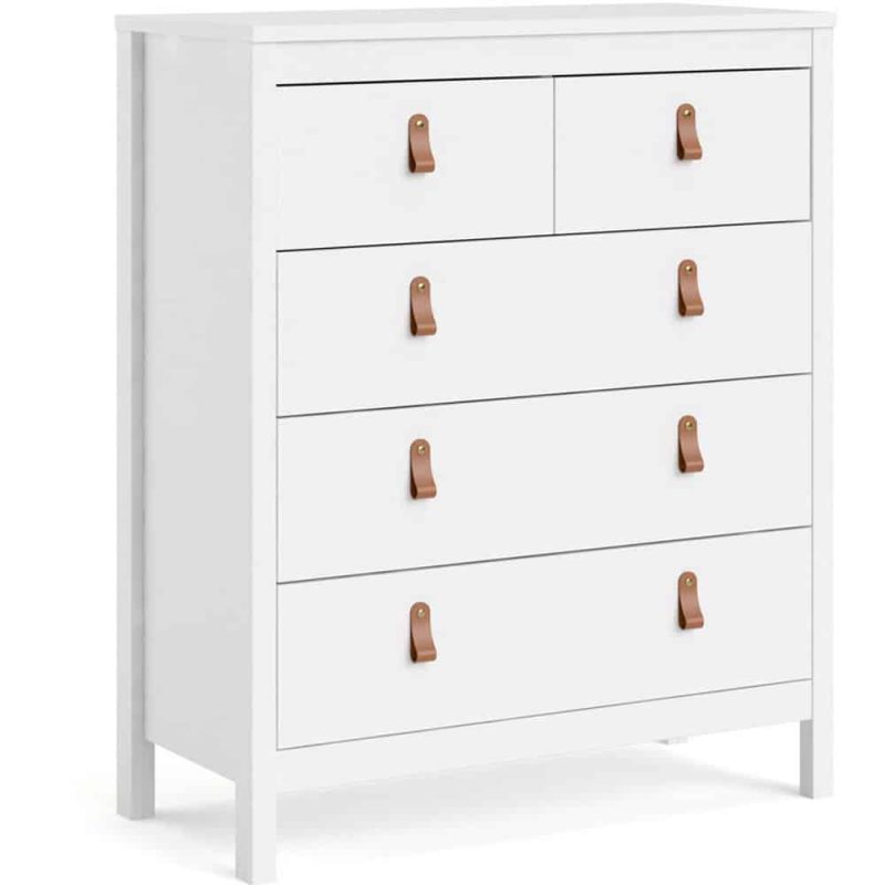 Furniture To Go Barcelona 5 Drawer Chest White