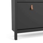 Furniture To Go Barcelona 4 Compartment Shoe Cabinet Matt Black