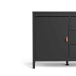 Furniture To Go Barcelona Sideboard 2 Doors 3 Drawers Matt Black