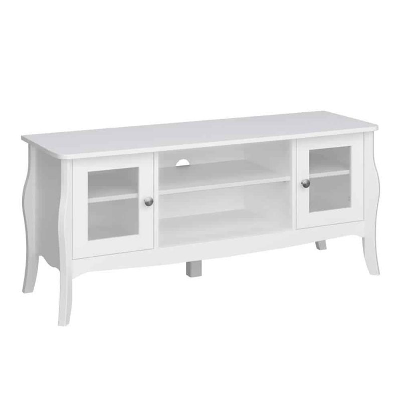 Furniture To Go Baroque TV Table 2 Door 2 Shelves White