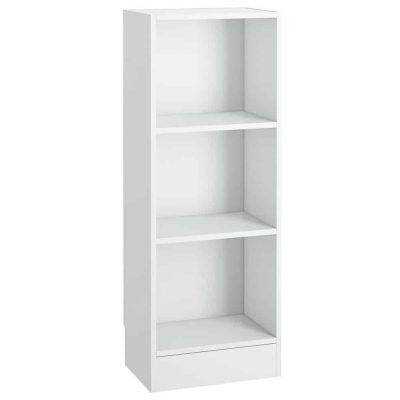 Furniture To Go Basic 2 Shelves Low Narrow Bookcase White