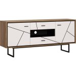 Furniture To Go Brolo 2 Door 2 Drawer TV Unit Walnut White Black