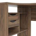 Furniture To Go Function Plus Corner Desk 2 Drawers Walnut