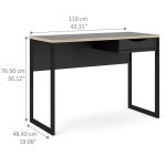 Furniture To Go Function Plus Desk 1 Drawer Black Oak Trim