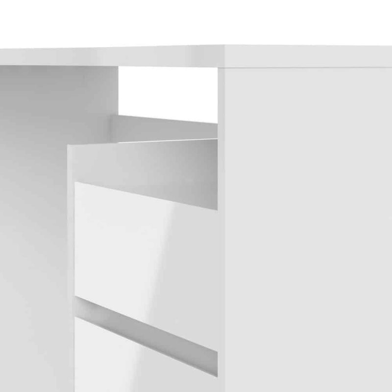 Furniture To Go Function Plus Modern Desk 3 Drawers White with free ...