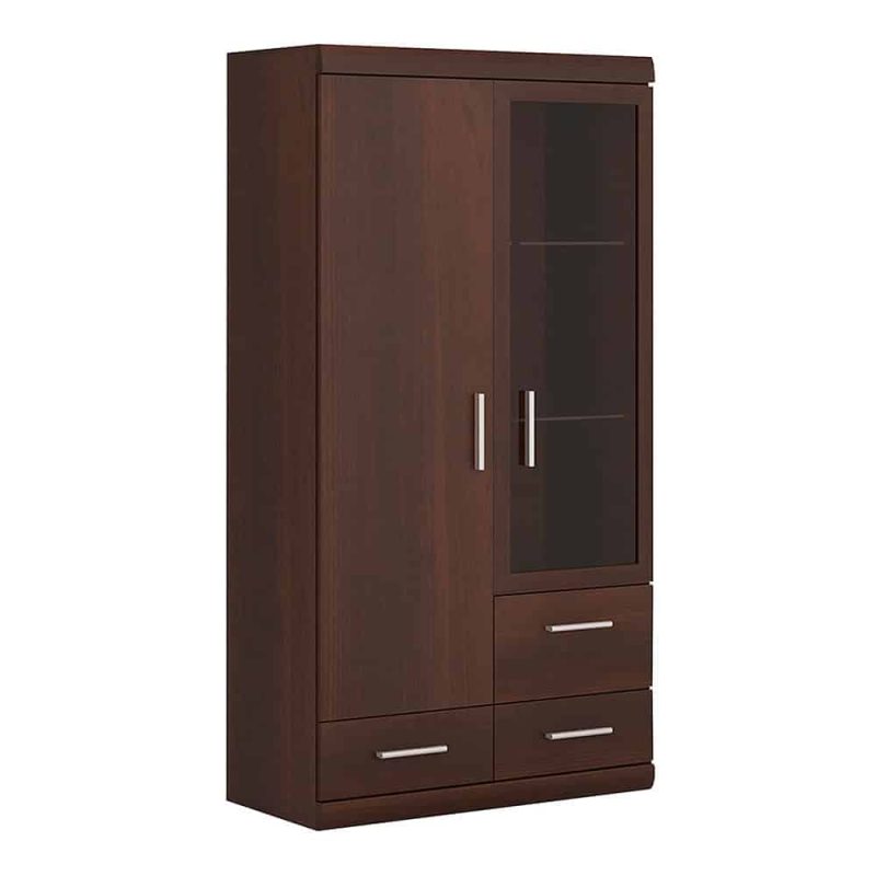 Furniture To Go Imperial 2 Door 3 Drawer Display Cabinet Mahogany