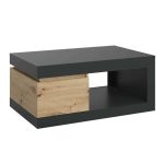 Furniture To Go Luci Dark 1 Drawer Coffee Table Oak Grey